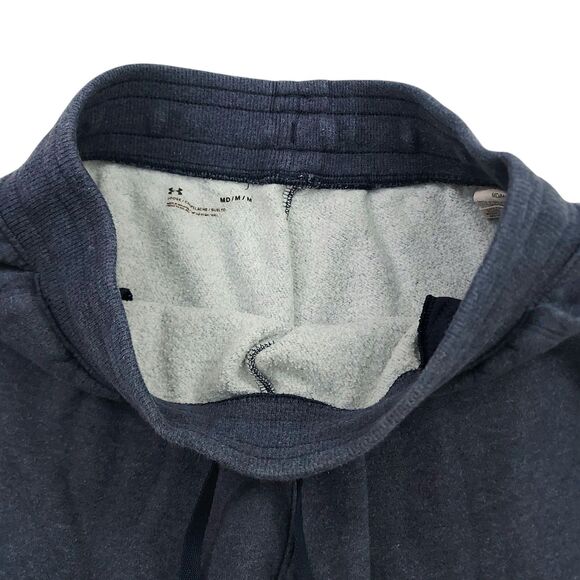Under Armour Sweatpants Mens Medium Navy Fleece Loose Cotton Blend Athleisure - Picture 4 of 12